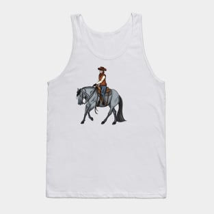 Blue Roan Western Ranch Horse Lope Tank Top